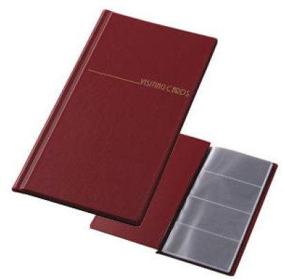 Vizītkaršu bloks 96 vizītkartēm, bordo