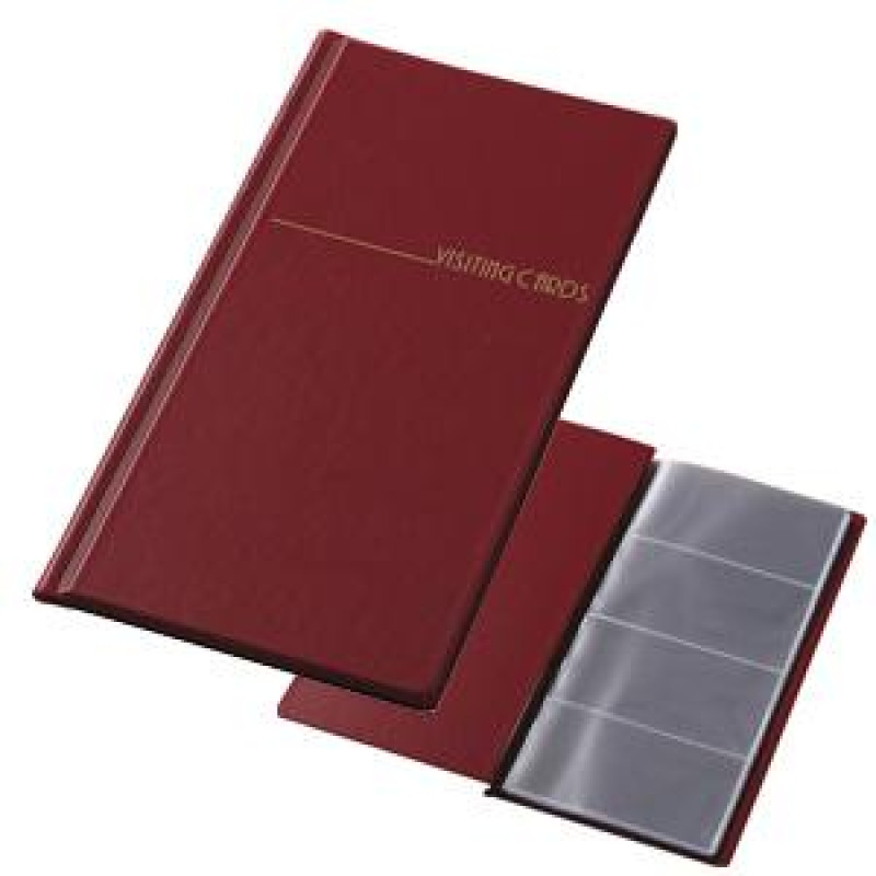 Vizītkaršu bloks 96 vizītkartēm, bordo