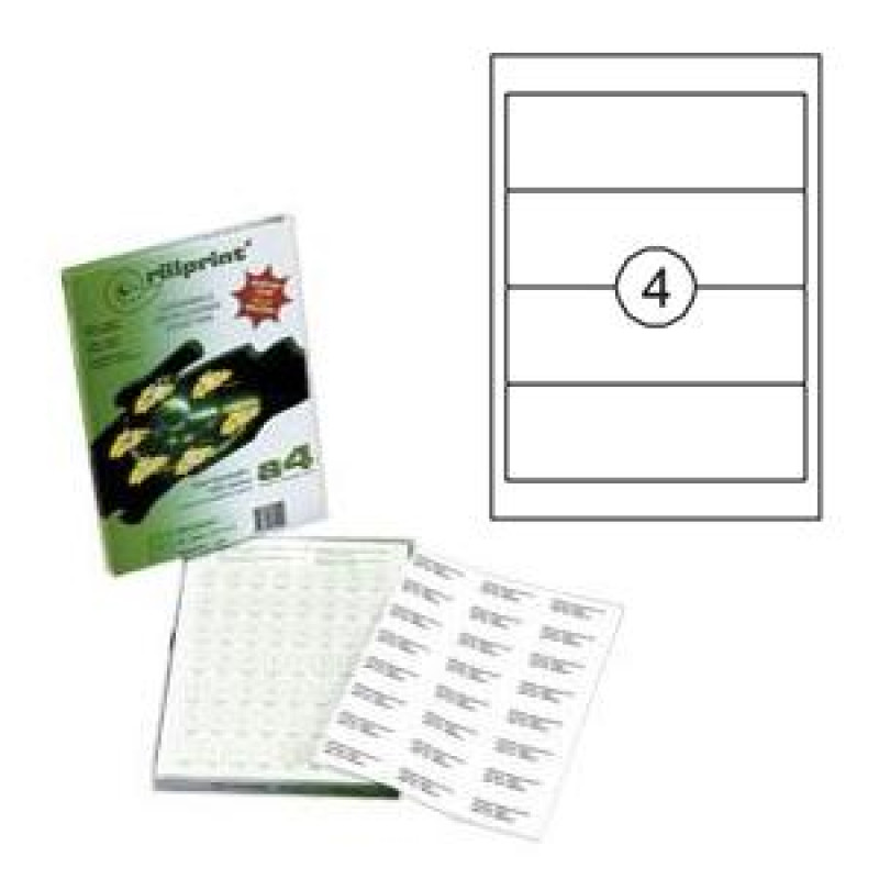 Uzlīmes Rillprint 192x62mm 100 loksnes A4 formāta,