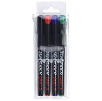 Perm.marķieru 220S(0.4mm) komplekts 4 krāsas, Schneider