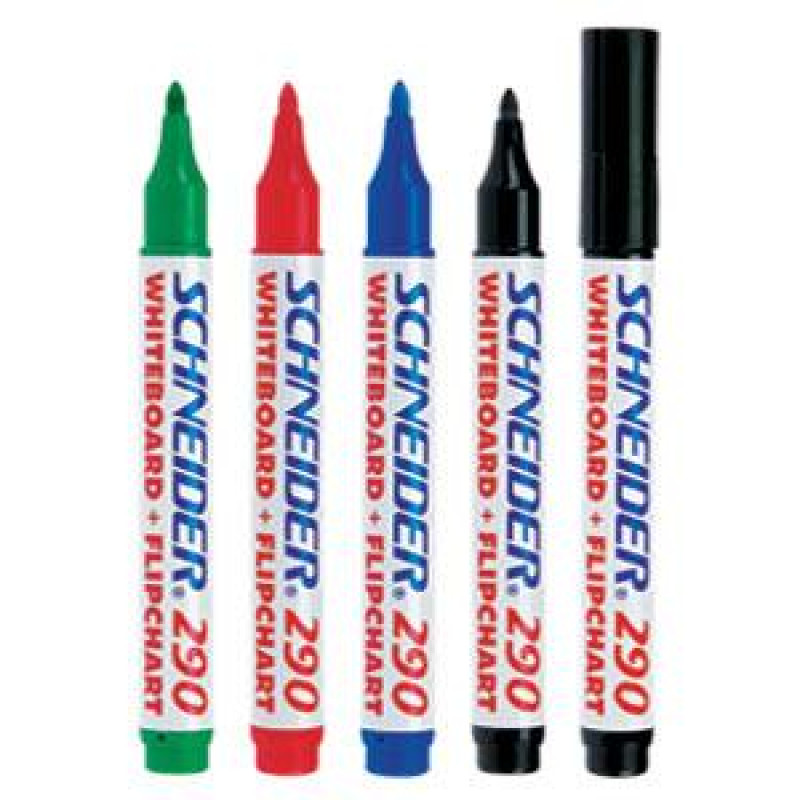 Marķieru komplekts 290, 4 krāsas, Schneider