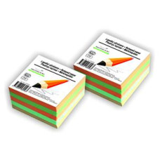 Piezīmju bloks līmēts 90x90mm krāsains 500lapas