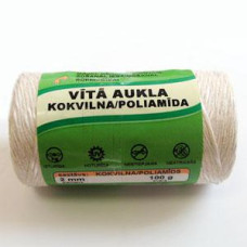 Vītā aukla 2mmx100m, kokvilna/poliamida