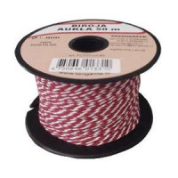 Aukla biroja 50m x 2mm sarkana-balta (Latvijas