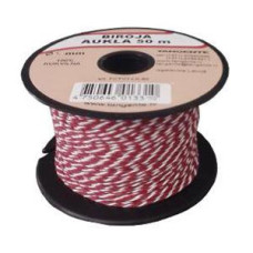 Aukla biroja 50m x 2mm sarkana-balta (Latvijas