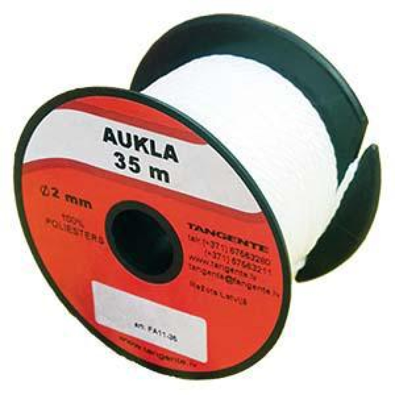 Aukla trikotāžas 2mmx35m balta krāsa, no poliestera Tangente