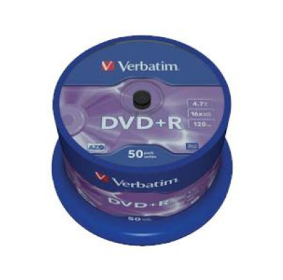DVD+R 4.7Gb 120min 16x par 1gab Verbatim iepak