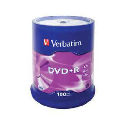 DVD+R 120min 4,7Gb par 1gab Verbatim iepak.100gab