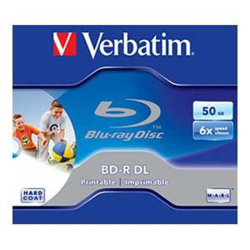 *BD-R DL 50Gb/6x Blu-rayDisc (jewel) printable