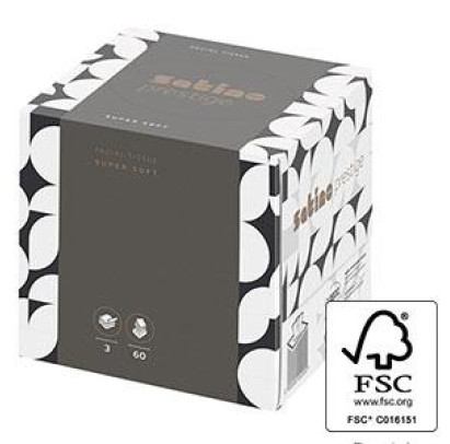 Kosmētiskās salvetes Cube prestige 3 slāni 60gab.