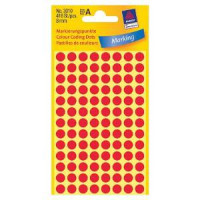 Uzlīmes apaļas 8mm/416gab. sarkanas Zweckform