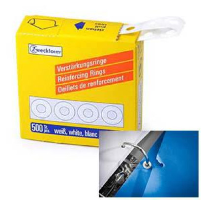 Uzlīmes apaļas 13mm 500gab. PP baltas Avery