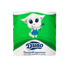 Papīra dvieļi DIVO, balti, 2 gab. ( Izcelsmes valsts Ukraina )