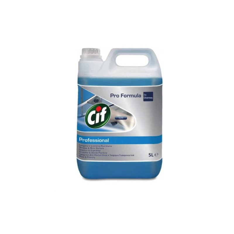 CIF Professional Windows & MultiSurface Cleaner Stiklu un virsmu tīrīšanas līdzeklis 5L