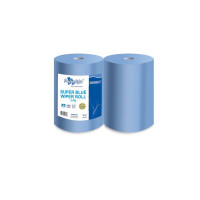 Industriālais papīrs, SUPER BLUE, zils, celuloza, 2 slāņi, d.- 29 cm, 340 m, 1000 lock., 3