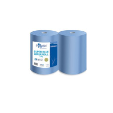 Industriālais papīrs, SUPER BLUE, zils, celuloza, 2 slāņi, d.- 29 cm, 340 m, 1000 lock., 3
