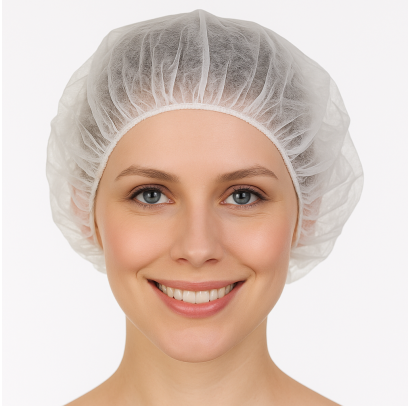 Cepurīte BOUFFANT FORPUS, PP, 53cm, balta, 100gab., (10 iep/kastē)