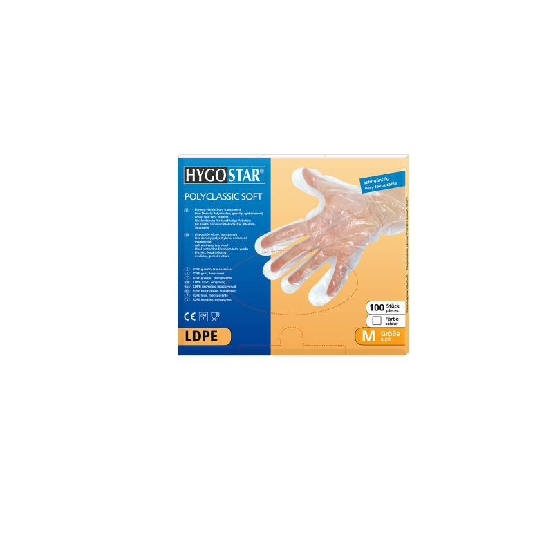 LDPE cimdi POLYCLASSIC SOFT, caurspīdīgi
