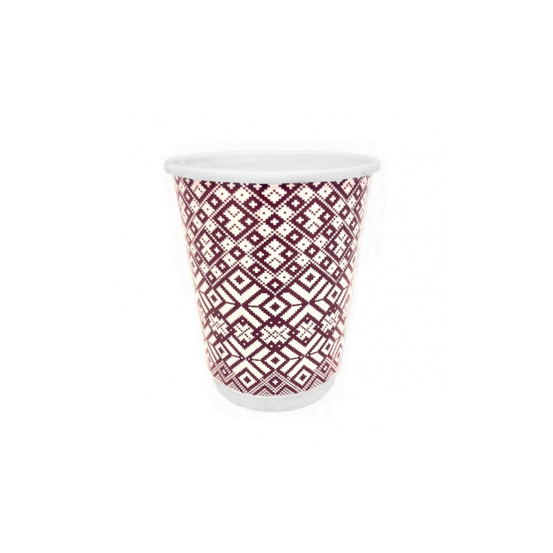 Papīra glāzes 240ml (8oz), 2-sl, MIKLA, 25gab.