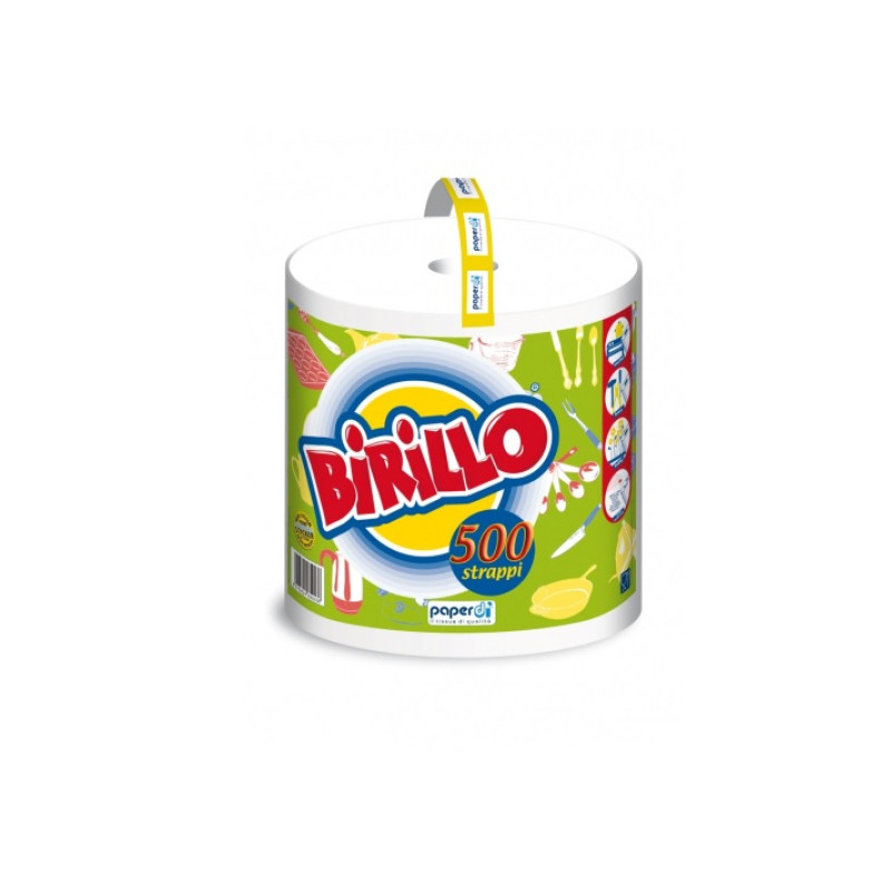 Virtuves dvielis rullis BIRILLO, celuloze, 2-kārt., 110 m, 500 lock., 110m, d. - 23, 22 x
