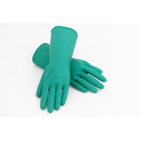 Nitril cimdi SUPER NITRILE, zaļi, 400mik, S izmērs, 33cm, pāris