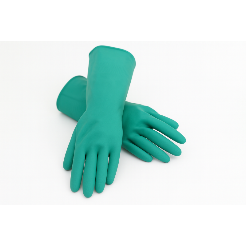Nitril cimdi SUPER NITRILE, zaļi, 400mik, S izmērs, 33cm, pāris