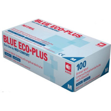 Nitrila cimdi ECO PLUS, zili, M izmērs, 100gab