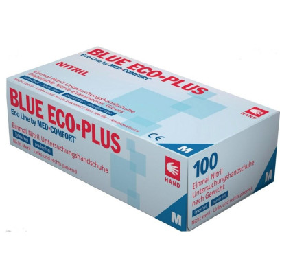 Nitrila cimdi ECO PLUS, zili, M izmērs, 100gab
