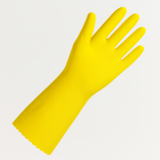 Gumijas cimdi ar kokvilnu MULTI PURPOSE, dzeltenie, 400mik, S izmērs, 30cm, pāris