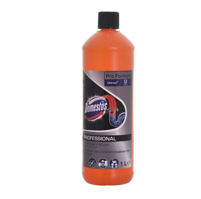 Kanalizācijas cauruļu tīrīšanas līdzeklis Domestos Drain Gel 1L (6 gab./kastē)