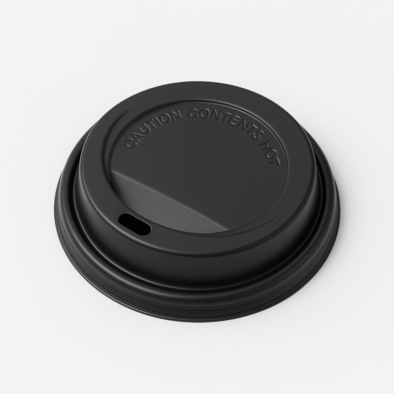 Vāciņš glāzēm 240ml, PS, 80mm, melns, 100gab. (netto svars 0,24kg)