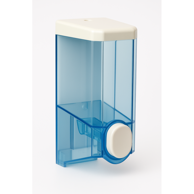 Dozators šķidrajām ziepēm 0.5l, S2T, 16x9x9cm, caurspīdīgs-zils, (40 gab/kastē)