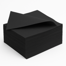 Galda salvetes ECO BLACK, 1-slāņa, 24x24cm, 300 loksnes, melnas, (12iep/kastē)