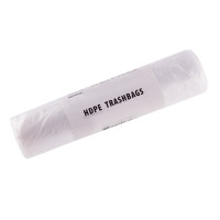 Atkritumu maisi 5L, 34x40 cm, balti, 8mikr, HDPE, 20gab/rullī, 500 rul/kastē