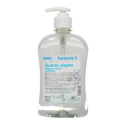 EWOL Professional Formula S šķidrās ziepes bez smaržas, 500 ml