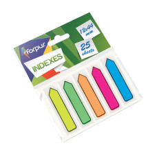 Indeksi-"bultas" PVC 25x44mm neona 5x25lpp