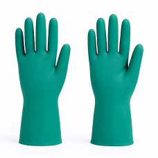 Nitrila cimdi SUPER NITRILE, zaļi, 400mik, L izmērs, 33cm, pāris