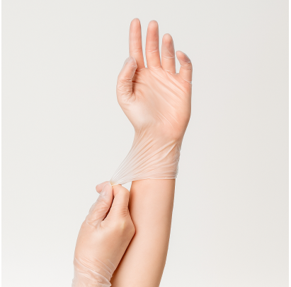 Vinila cimdi GENTLE TOUCH, caurspīdīgi, S izmērs, 24cm, 100gab