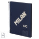 Klade A5, 80 lapas, rūtiņu ar spirāli, 95 gr. 430 Blue, MILAN