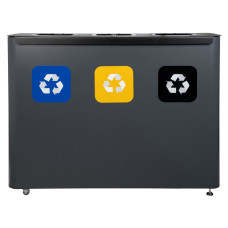 Tvertnes komplekts atkritumu šķirošanai 3x60L (70.5x93.5x35.50cm)