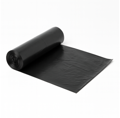 Atkritumu maisi 120L, 70x110cm, melni, 25mikr, LDPE, FEVEX, 25gab/rul