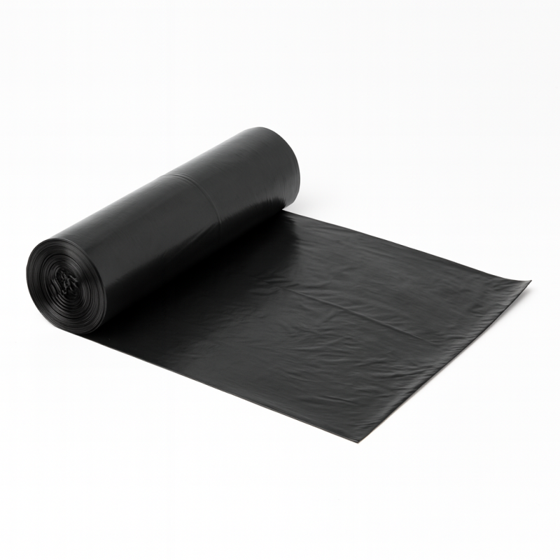 Atkritumu maisi 120L, 70x110cm, melni, 25mikr, LDPE, FEVEX, 25gab/rul, 10rul/kastē