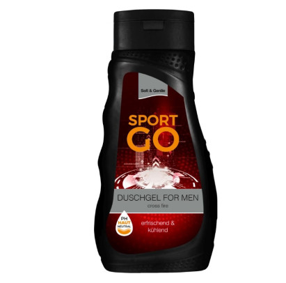 SOFT & GENTLE dušas želeja vīriešiem SPORT GO Cross Fire, 300 ml