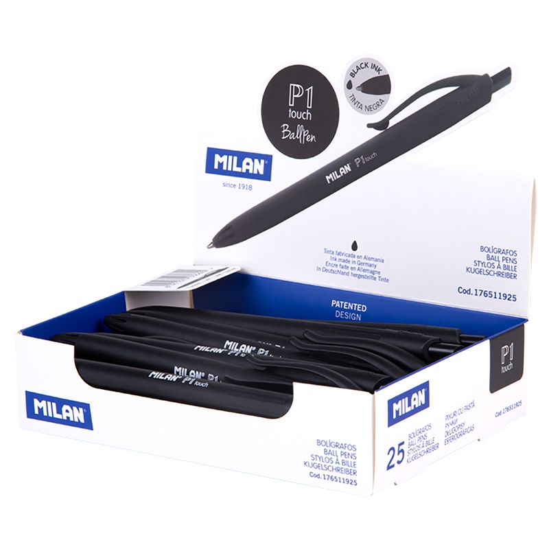 Pildspalva lodīšu P1 touch 1.0mm, melna, MILAN