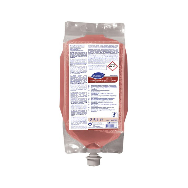 TASKI Sani Cid QS skābs koncentrāts sanitāro telpu tīrīšanai, 2,5L, (2 gab/kastē)