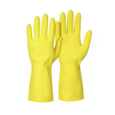 Gumijas cimdi ar kokvilnu ECOLABEL MULTI PURPOSE, dzelteni, XL izmērs