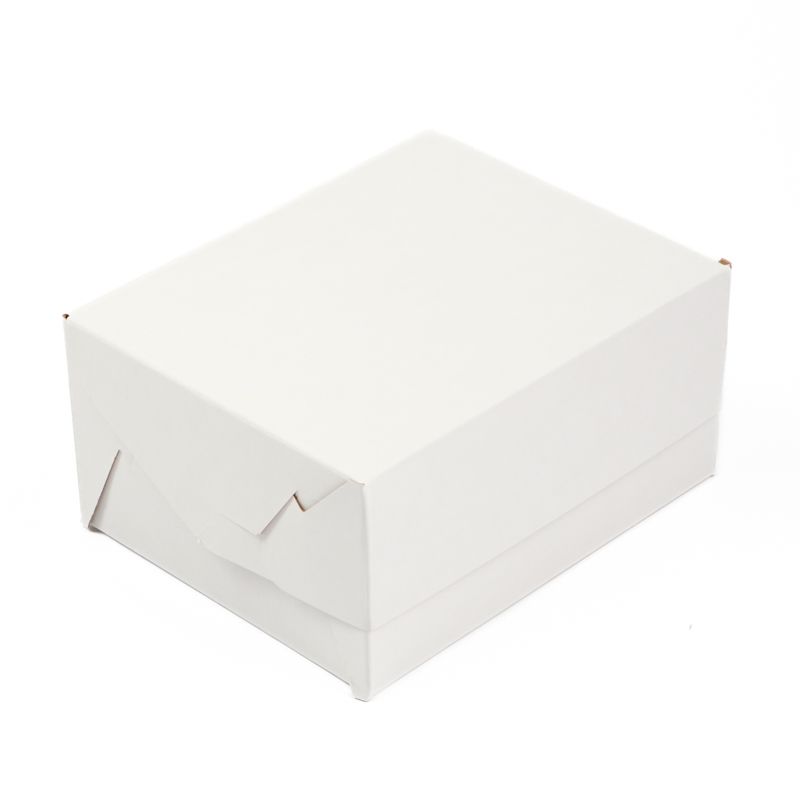 Kartona konditorejas kaste 120x100x60mm 300gsm,100gb.,balta/brūna