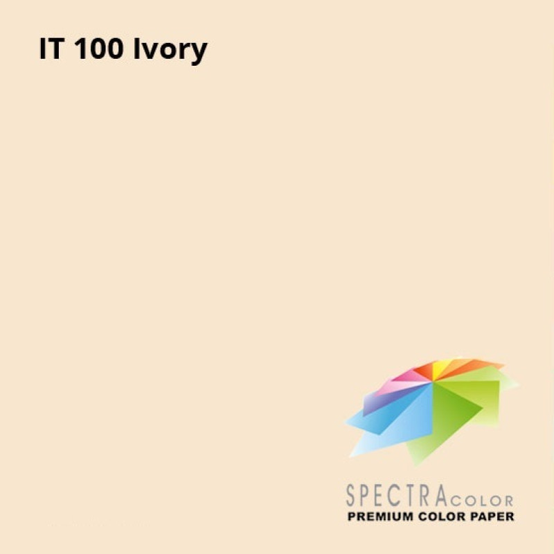 Krāsains papīrs A4 160g 250lap IVORY IT100 gaiši