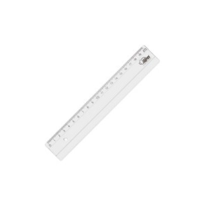 Lineāls Forpus 20cm caurspīdīgs
