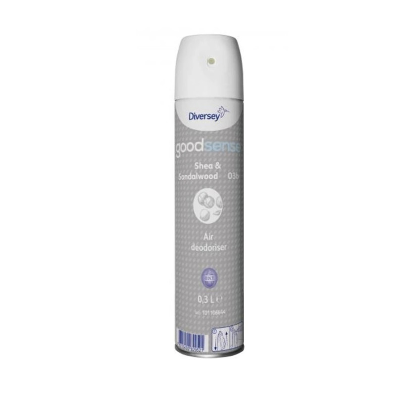 GOOD SENSE Shea & Sandalwood Neitralizējošs gaisa atsvaidzinātājs aerosolā 0,3L (6.gab./ie